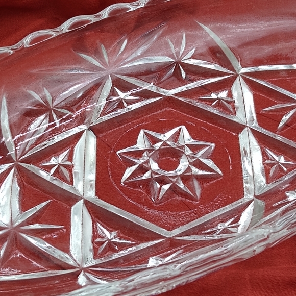 Anchor Hocking Prescut Star David Relish Dish Vtg - Picture 11 of 12